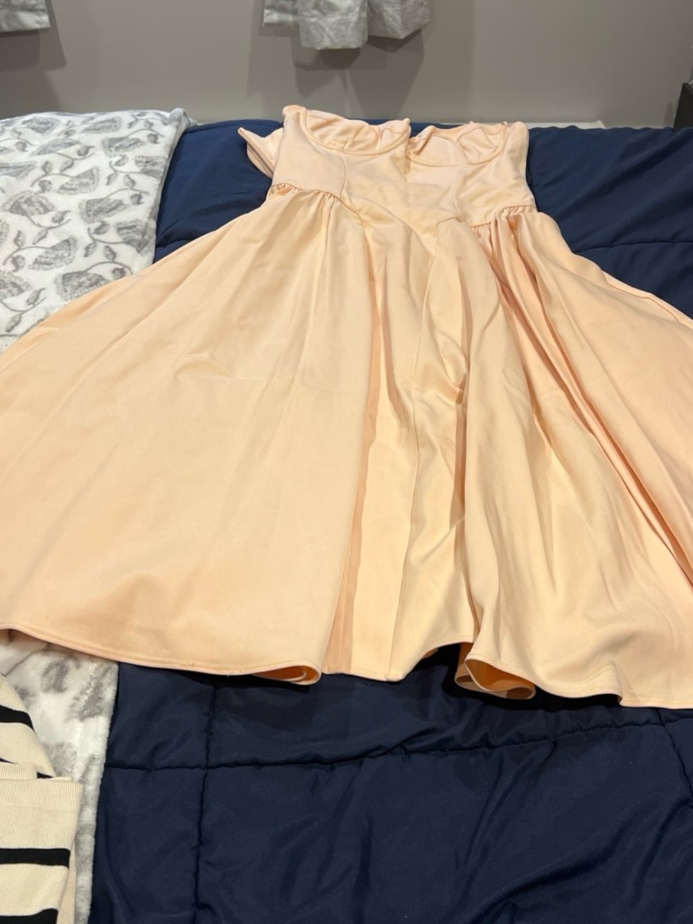 House of CB Peach Midi Twirl Dress